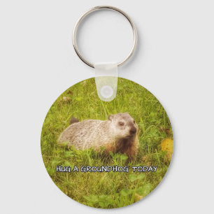 Porte-clés Accrocher un marmotte aujourd'hui porte - clé