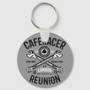 Porte-clés Ace Cafe Racer Retrouvailles Travail dur Wrench du