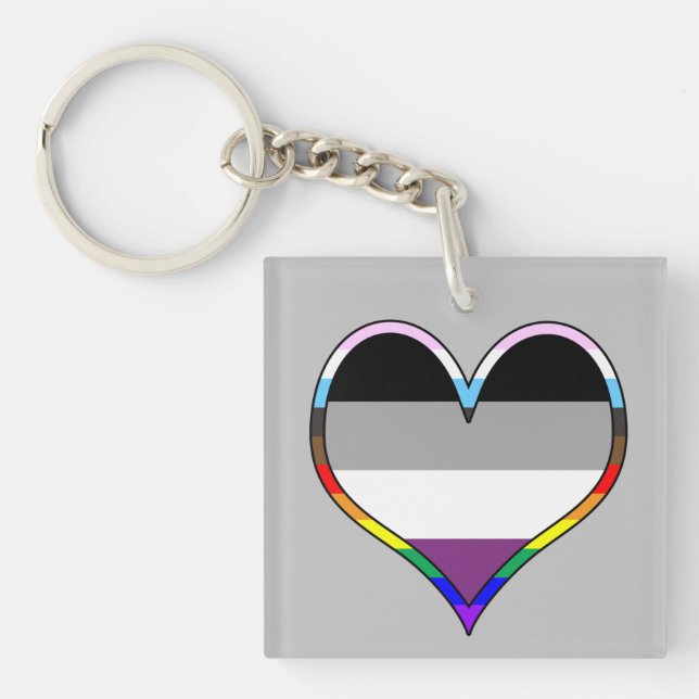 Porte-clés Ace Pride Heart Keychain (Devant)
