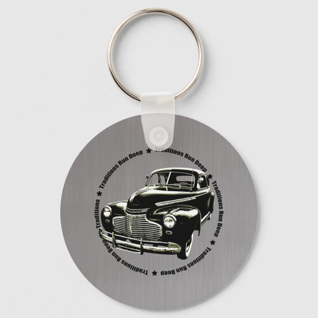 Porte-clés acier Chevy Coupe traditionnel 1941 (Recto)