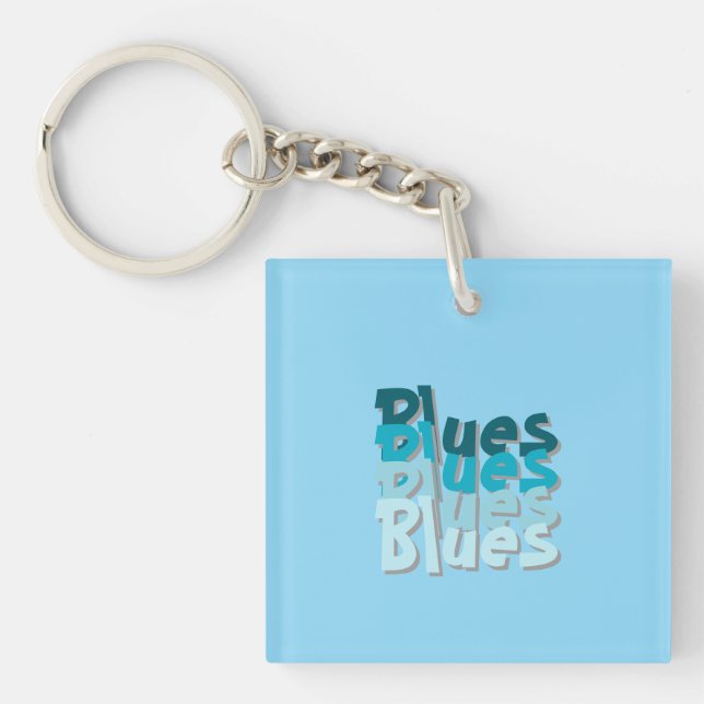 Porte-clés acrylique Blues (Devant)
