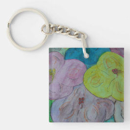 Porte-clés Acrylique florale Abstraite en été