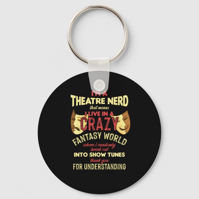 Porte-clés Actrice Théâtre Théâtre Scène Nerd Musique A (Recto)