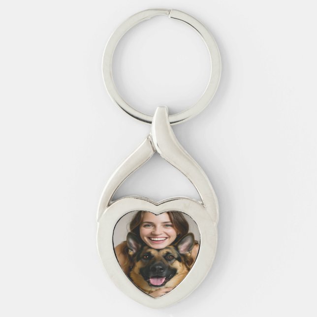Porte-clés Add German Shepherd Photo Personalize (Devant)