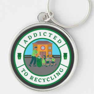 Porte-clés Addicité au recyclage
