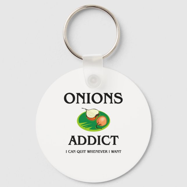 Porte-clés Addict aux oignons (Recto)