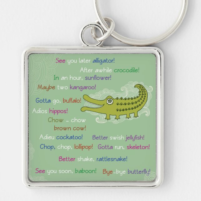 Porte-clés Adieu et bonne chance de Groupe, Alligator (Devant)