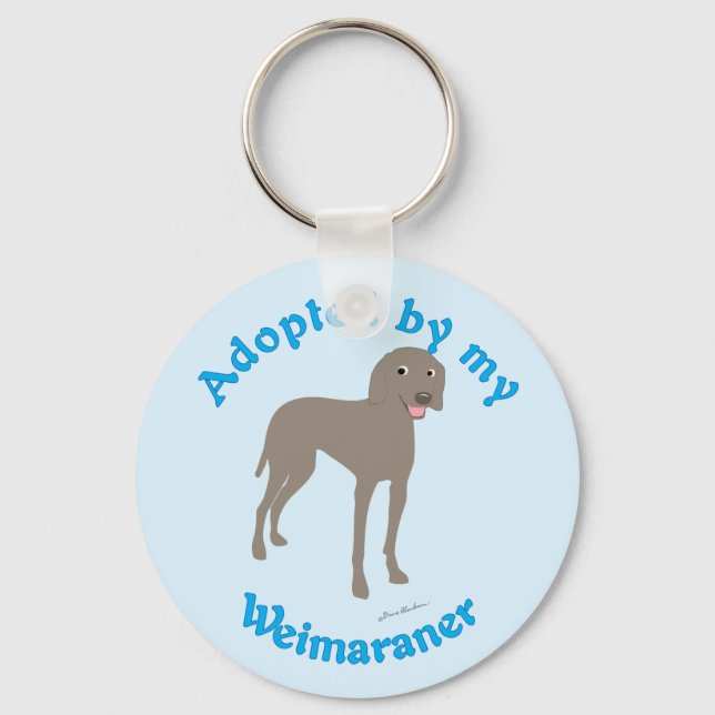 Porte-clés Adopté par My Weimaraner (Recto)