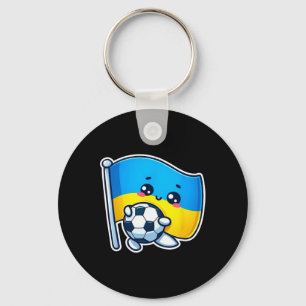Porte-clés Adorable Bynner ukrainien Fan Drapeau ukrainien Mi
