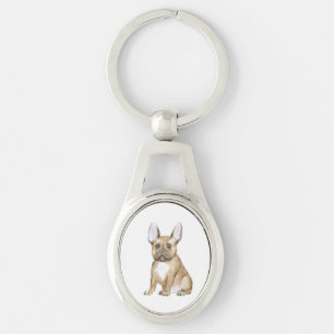 Porte-clés Adorable chiot français bulldog