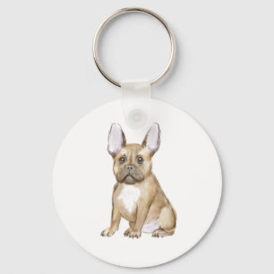 Porte-clés Adorable chiot français bulldog
