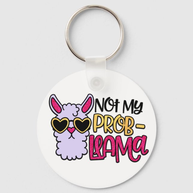 Porte-clés Adorables Love Love Not My Probllama (Recto)