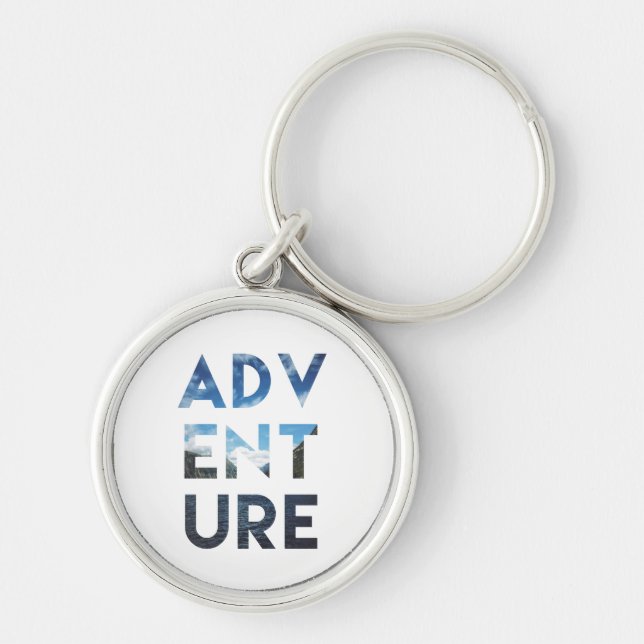 Porte-clés Adventure Word Art Travel Photographie (Devant)