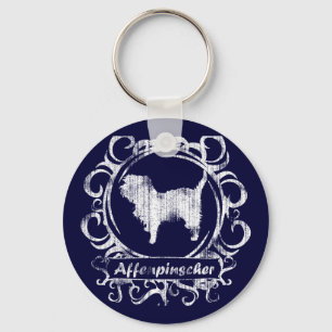 Porte-clés Affenpinscher patiné chic