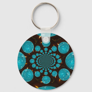 Porte-clés Affichage éclatant des lumières cyanes Kaleidoscop