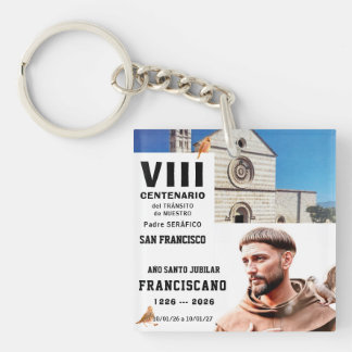 Porte-clés Affiche brillante de Saint François d'Assise