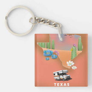 Porte-clés Affiche de voyage au Texas