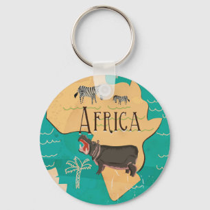 Porte-clés Affiche de voyage vintage Expérience Afrique