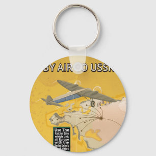 Porte-clés Affiche de voyage vintage soviétique URSS.