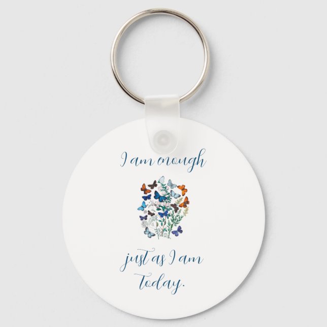 Porte-clés Affirmation "Je Suis Suffisante" (Recto)