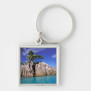 Porte-clés Afrique, Seychelles, île de La Digue.Granite