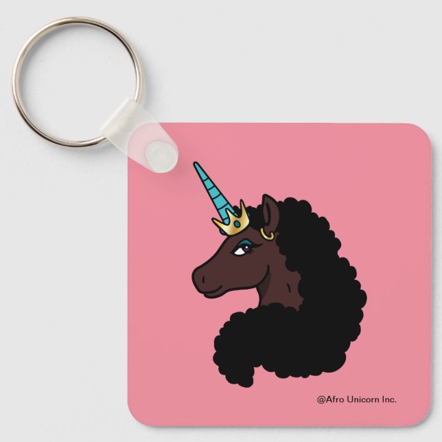 Porte-clés Afro Unicorn | Magique (Recto)