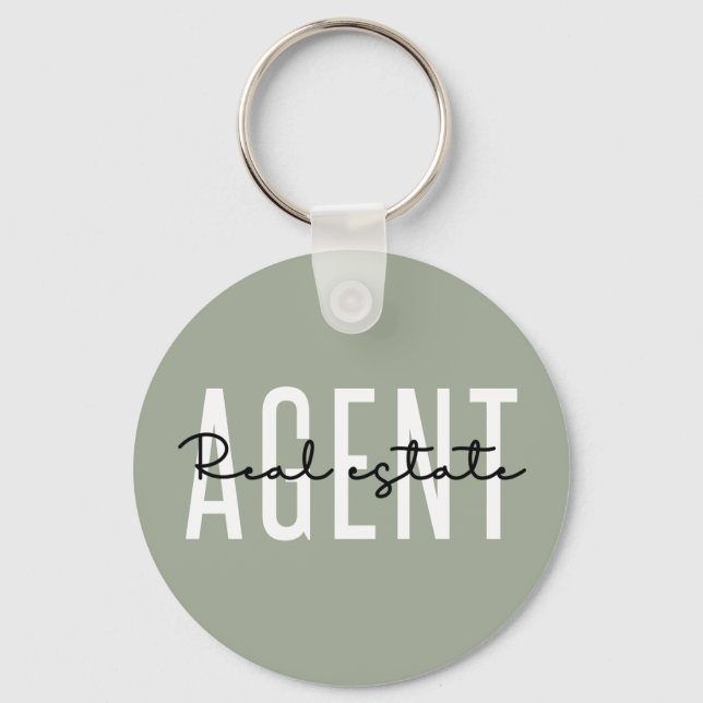 Porte-clés Agent immobilier | Cadeaux pour le concessionnaire (Recto)