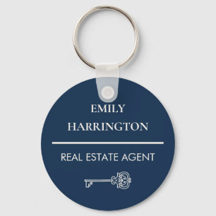 Porte-clés Agent immobilier classique Navy
