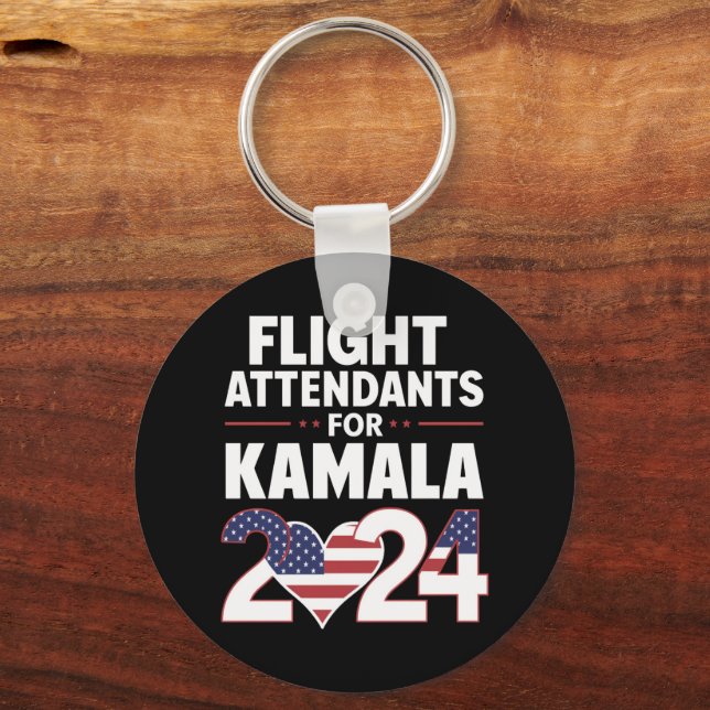 Porte-clés Agents De Vol Pour Les Élections De Kamala Harris  (Recto)