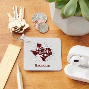 Porte-clés Aggie Maroon Home Sweet Home Texas Porte - clé