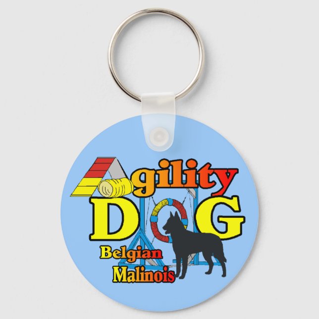 Porte-clés Agility Belgique Cadeaux Malinois (Recto)