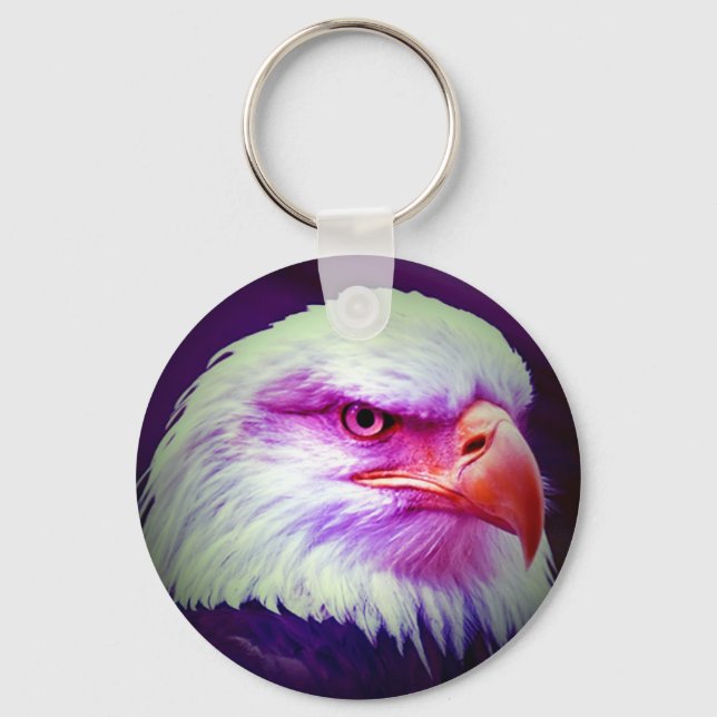 Porte-clés Aigle à tête blanche américaine (Recto)