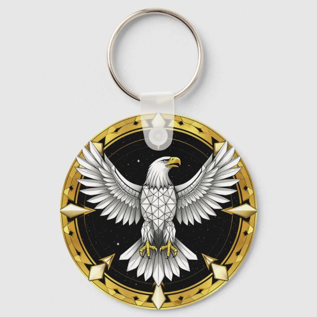 Porte-clés Aigle Abstrait Déployant Ses Ailes (Recto)