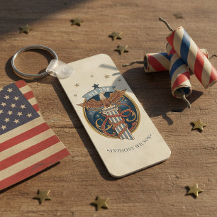 Porte-clés Aigle américain USA 250 Motif Art nouveau ID1304