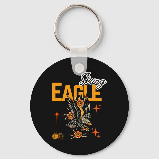 Porte-clés Aigle de ski (Recto)
