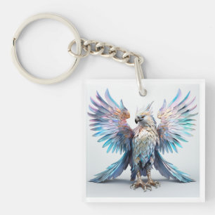 Porte-clés Aigle iridescent métallique