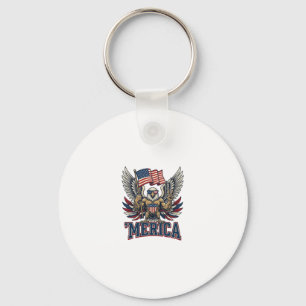 Porte-clés Aigle Patriotique Merica Vintage Vector Design de