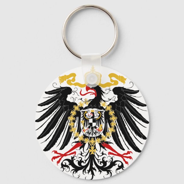 Porte-clés Aigle rouge prussien Noir et Or (Recto)