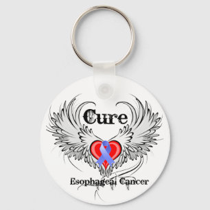 Porte-clés Ailes de tatouage cardiaque - Cure Cancer de l'oes
