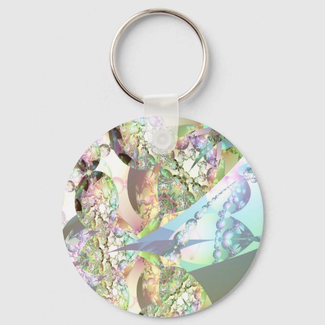 Porte-clés Ailes des Anges - Cristaux Celestite et Améthyste (Recto)
