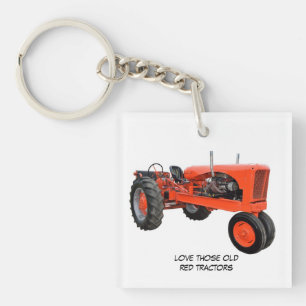 Porte-clés Aimez ces vieux tracteurs rouges