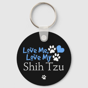 Porte-clés Aimez-moi, aimez mon Shih Tzu