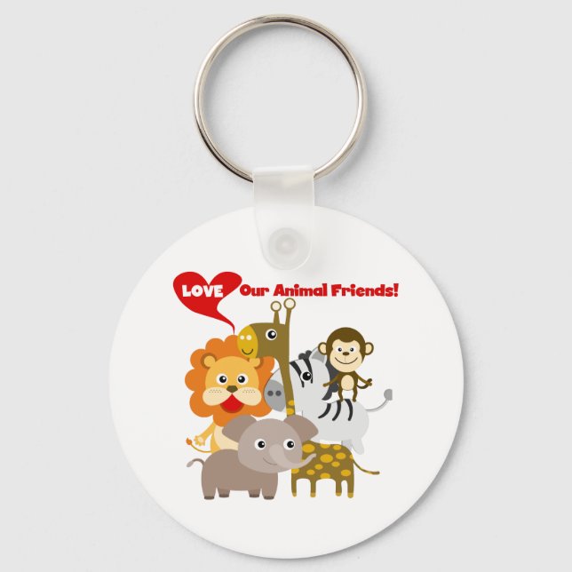 Porte-clés Aimez nos amis animaux (Recto)