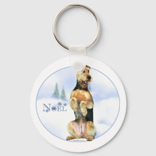 Porte-clés Airedale Terrier Noel - Magnet