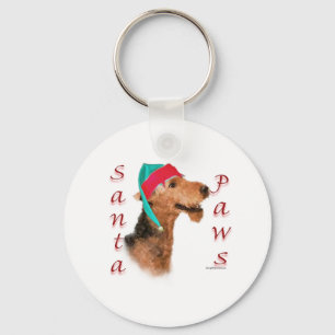 Porte-clés Airedale Terrier Père Noël Paws