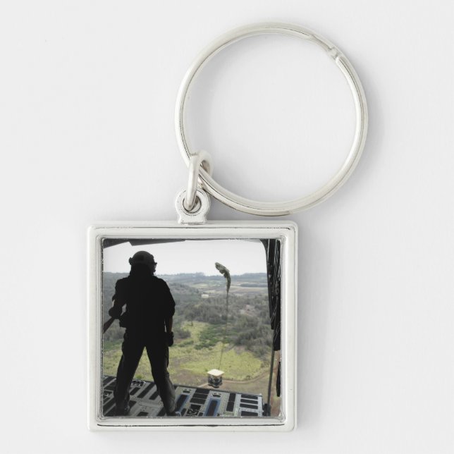 Porte-clés Airman regarde une chute d'entraînement (Devant)