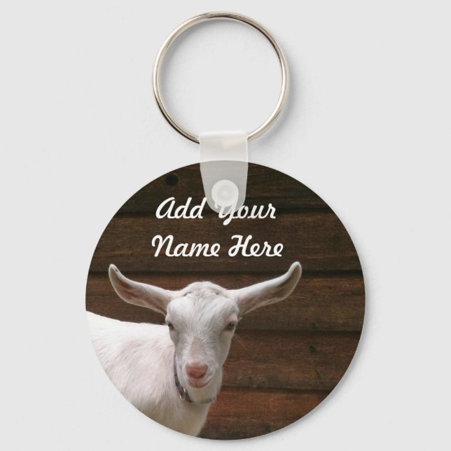 Porte-clés Ajouter votre nom ici Porte - clé de chèvre (Recto)