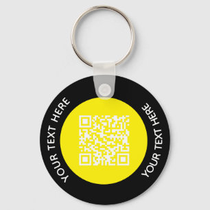 Porte-clés Ajouter votre propre ronde QR Code texte Analyse M