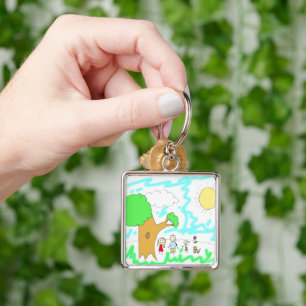 Porte-clés Ajoutez votre oeuvre pour enfants à cette oeuvre