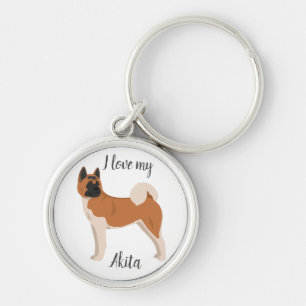 Porte-clés Akita Dog. Chien d'Akita